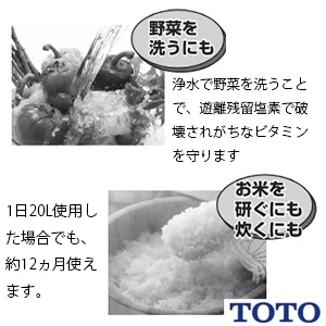 TOTO TH634-2 浄水カートリッジ[ビルトイン形][12物質除去タイプ][浄水器専用混合水栓(ビルトイン型)用]