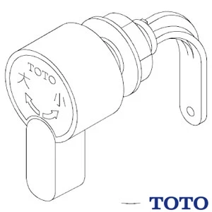 THY425-1R ロータンクレバー(大小切替付) 【TS670CMN型用】【幅130×奥行45×高さ190】