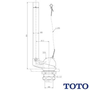 THY427 ロータンク排水弁部(38mm) 通販(卸価格)|TOTO トイレ THY427 ロータンク排水弁部(38mm) 通販(卸価格)|TOTO トイレ