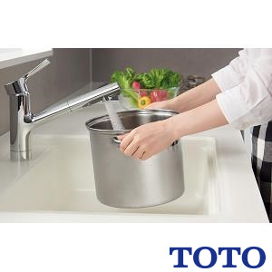 TKS05305JA 台付シングル混合水栓 【キッチン用】【エコシングル】【ハンドシャワー】【メタルハンドル】【吐水切り替えタイプ】【一般地仕様】