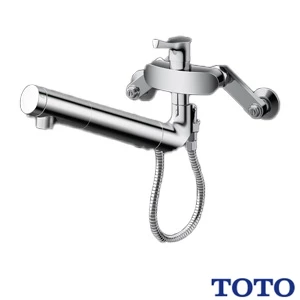 TOTO TKS05323J 壁付シングル混合水栓[エコシングル][シングル混合水栓][吐水切替][ハンドシャワー]