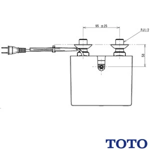 TOTO TLE01712JA 自動水栓機能部[サーモ][AC100V][手動スイッチ、湯水切替][グースネック用]