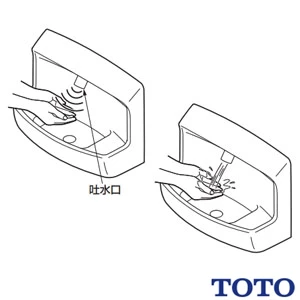 TOTO TLE38502JA 手洗器用自動水栓（単水栓、AC100V）[アクアオート][単水栓][コンパクト手洗器用][床給水]