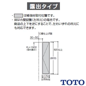 TOTO UGW104 トイレ キャビネット[トイレ周辺収納][サイズ: 170ｘ151ｘ800mm][ペーパー収納タイプ][木質製]