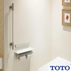 TOTO YHR800W インテリア・バー コンテンポラリタイプ[木製手すり][I型][壁固定][長さ:800mm][前出寸法:65mm]