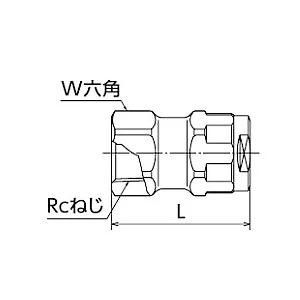 WJ2-1313-S ダブルロックジョイント テーパーめねじ 13AxRc1/2