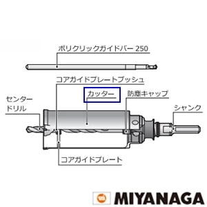 ミヤナガ PCGW32C ミヤナガ ガルバウッドコアドリル(カッター) 刃先径32mm