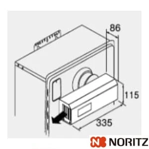 ノーリツ 0706755 扉内アルコーブ排気カバーTL-6