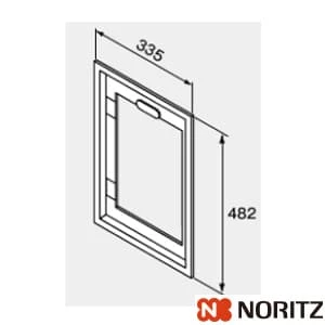 ノーリツ 7001703 W用壁面金枠