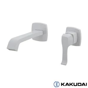 カクダイ 193-002-W 壁付ｼﾝｸﾞﾙﾚﾊﾞｰ混合栓 ﾎﾜｲﾄ