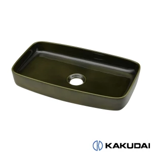 カクダイ 493-185-GR 角型手洗器 茶
