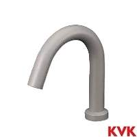 KVK センサー水栓 電池式 マットグレー ロング