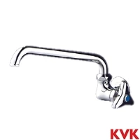 KVK K10D KVK 横形自在水栓 上向パイプ付