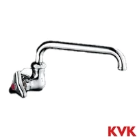 K10VL-R24 KVK 横形自在水栓 左ハンドル 240㎜パイプ付