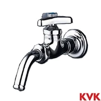 K111 KVK 送り座付吐水口回転形水栓　青ビス付