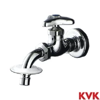 K111BNJ KVK 送り座付吐水口回転形水栓 ツバ付ワンタッチノズル付