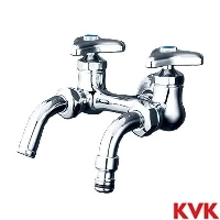 KVK K112SPJ KVK 屋外ホース接続ノズル付二口水栓