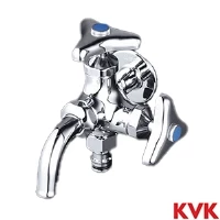 KVK K124SPJ KVK 屋外ホース接続ニップル付二口横水栓