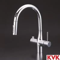 KM6091DEC ビルトイン浄水器用シングルシャワー付混合栓(センサー付 eレバー)