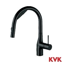 KM6092DSCECM5 KVK ビルトイン浄水器用シングルシャワー付混合栓 Wセンサー付 eレバー 電池 マットブラック