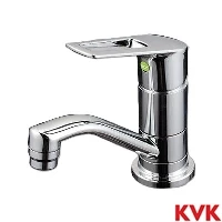 KVK 取付穴兼用型 シングル混合栓 eレバー