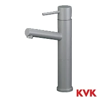 KM7061LM6 KVK シングル混合栓 ロングボディ マットグレー