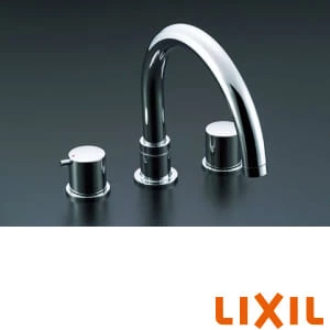 LIXIL(リクシル) BF-E090B 2ハンドルバス水栓 デッキタイプ eモダン