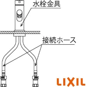 LIXIL(リクシル) EHPN-F6N4-FS1 洗面化粧台後付用 ゆプラス配管キット