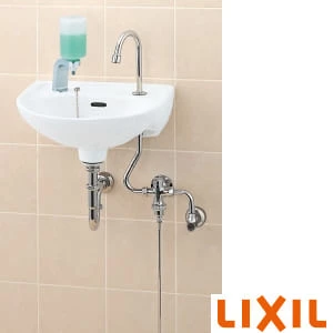 LIXIL(リクシル) L-15G BW1+LF-47+LF-3V+LF-10SAL+KF-30DN+SF-5E+KF-24F 平付大形手洗器(壁付式)