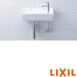 LIXIL(リクシル) L-35 BW1+AM-200CV1-AW+LF-731PALC+KF-33X2 角形手洗器+AM-200CV1-AWセット
