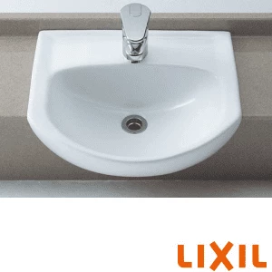 LIXIL(リクシル) L-62FC BW1+LF-WF340SYC+LF-3VKX2+LF-30SAL+LF-62L+KF-1X2 はめ込み丸形手洗器+LF-WF340SYCセット