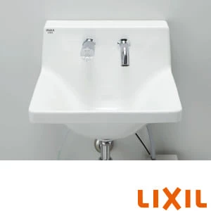 LIXIL(リクシル) L-A951A2D BW1 ハイバックガード洗面器 Mサイズ 自動水栓＋水石けん供給栓セット