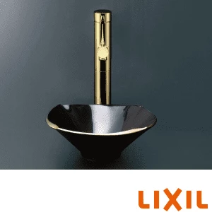 LIXIL(リクシル) L-NB-018 D1+LF-E340SYHC/ZG+LF-3SV(400)KX2+LF-105SAL-XS+AC-NB-021 鳴海製陶FRシリーズ ベッセル式手洗器セット