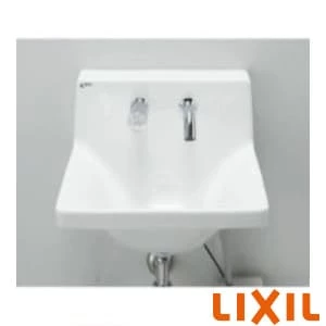 LIXIL(リクシル) L-A951A2C BW1 ハイバックガード洗面器 Mサイズ 自動水栓＋水石けん供給栓セット