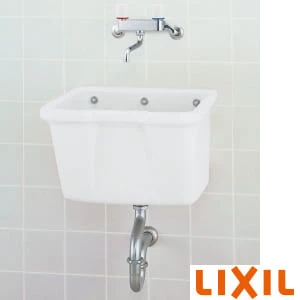 LIXIL(リクシル) S-18U BW1+BF-WL405+SF-18C+SF-28SA 多目的流し(床排水Sトラップ)セット