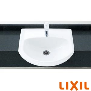 LIXIL(リクシル) YL-62FC/BW1+AM-300C+LF-30PA+LF-62L+KF-1X2 はめ込み前丸手洗器+AM-300Cセット