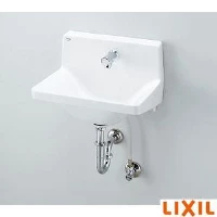 LIXIL(リクシル) YL-A951HE BW1 ハイバックガード洗面器 Mサイズ ハンドル水栓セット