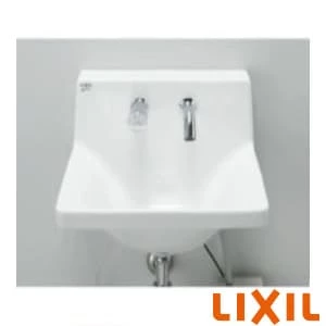 LIXIL(リクシル) YL-A951KA2C BW1 ハイバックガード洗面器 Mサイズ 自動水栓＋水石けん供給栓セット
