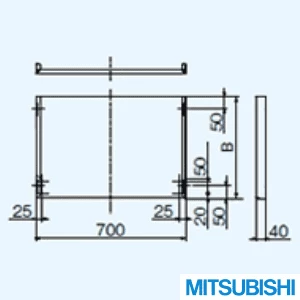 三菱電機 P-3741KP2-BK レンジフードファン用システム部材