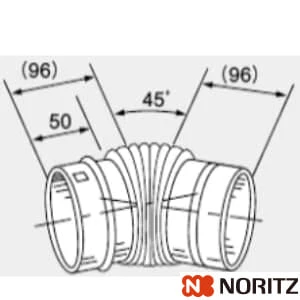 φ100エルボ45°