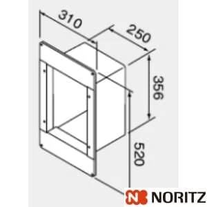 ノーリツ 0700679 GTS用可燃壁取付スリーブ