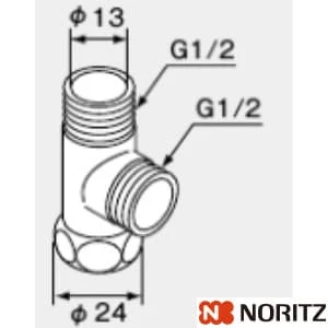 ノーリツ 0702741 GTS用給水分岐継手