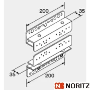 ノーリツ 0703765 防振壁掛金具BK-2