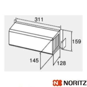 ノーリツ 0705741 側方排気カバーS29
