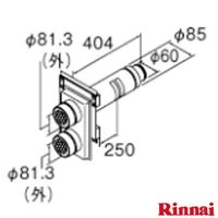 リンナイ FFT-1660GN200 排気筒トップ