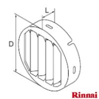 リンナイ ROP-RUA-15 斜方排気アダプタ