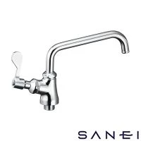 SANEI A5371L-20 厨房用立形上向自在水栓（左ハンドル）［共用形］