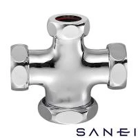 SANEI H80-44-16X19X19X25 洗浄管連結異径クロス