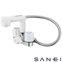 SANEI K3104V-W SANEI(サンエイ) ツーバルブスプレー混合栓（洗髪用）