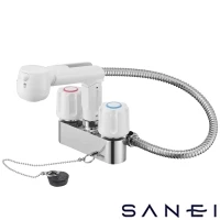 SANEI K31R-W SANEI(サンエイ) ツーバルブスプレー混合栓（洗髪用）